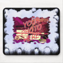 Snow with Snowflakes Template Mouse Pads