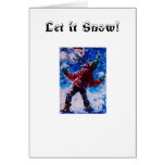Snowball Fight with Snow People, Let it Snow! Greeting Cards