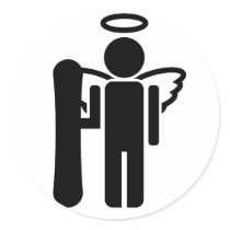 snowboard angel stickers