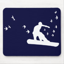 snowboard. board with birds.