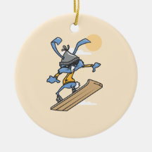 Snowboard Bunny Christmas Tree Ornaments