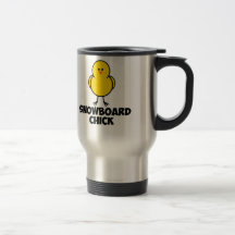 Snowboard Chick Mugs