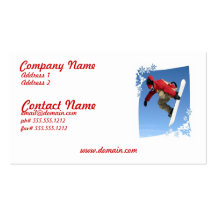 Snowboard Grab Business Card