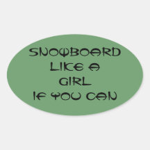 snowboard like a girl sticker