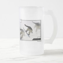 Snowboard Rails Frosted Beer Mug