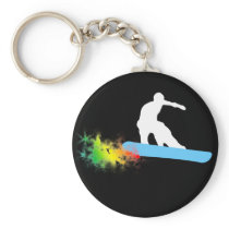 snowboard. rainbow. keychains
