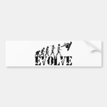 Snowboard Snowbording Sport Evolution Art Bumper Stickers