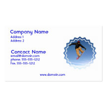Snowboard Tail Grab Business Card