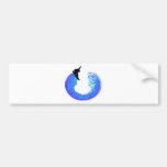 snowboard vision blue bumper sticker