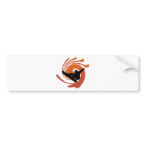 Snowboard zone of bumper sticker