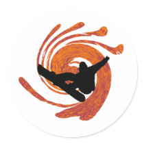 Snowboard zone of stickers