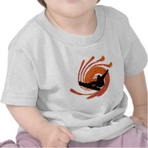 Snowboard zone of t-shirt
