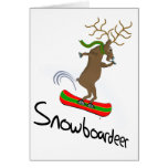 Snowboardeer Greeting Card