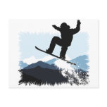 Snowboarder Action Jump Postkarten