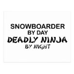 Snowboarder Deadly Ninja by Night Post Card