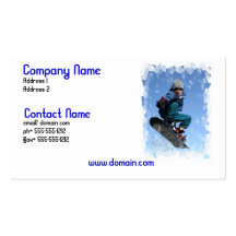 Snowboarder in the Snow Business Card