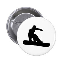 Snowboarder Pinback Button