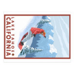 Snowboarder Scene - Lake Tahoe, California Post Cards