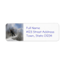 Snowboarding 360 Mailing Label