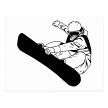 Snowboarding 3 postcards