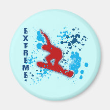 SNOWBOARDING EXTRÊME MAGNETS POUR RÉFRIGÉRATEUR