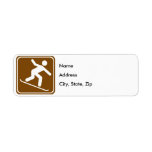 Snowboarding Highway Sign Return Address Labels