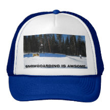 SNOWBOARDING IS AWESOME MESH HAT