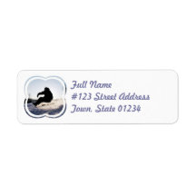 Snowboarding Pictures Mailing Label