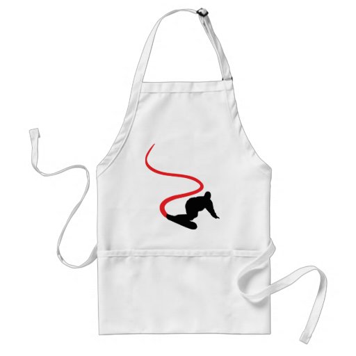 Snowboarding red Track Apron