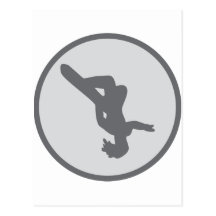 snowboarding snowboard jump post cards