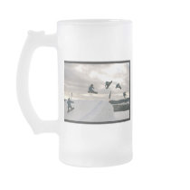 Snowboarding Tricks Frosted Beer Mugs