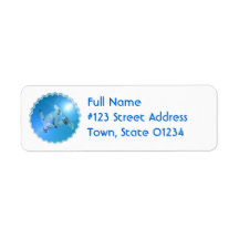 Snowboarding Tricks Picture Mailing Label