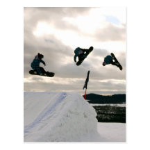 Snowboarding Tricks Postcard