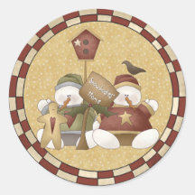 Snowbodies Home Snowmen Sticker