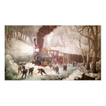     Snowbound Train Christmas Gift Tags Business Card