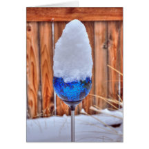 Snowcone bleu carte de vœux