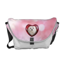 Snowdrop the Maltese Messenger Bag/Purse