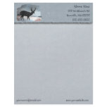 Snowdusted Deer Faux Parchment Letterhead