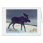 Snowdusted Moose card customize signature