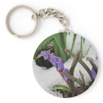 Snowed in Flowers ~ keychain