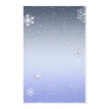 snowfall stationery paper