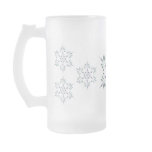 Snowflake 10 - Frosted Mug with Snowflakes