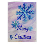 Snowflake ACEO Christmas Card