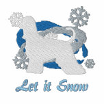 Snowflake Afghan Hound Embroidered Shirt (Hoodie)