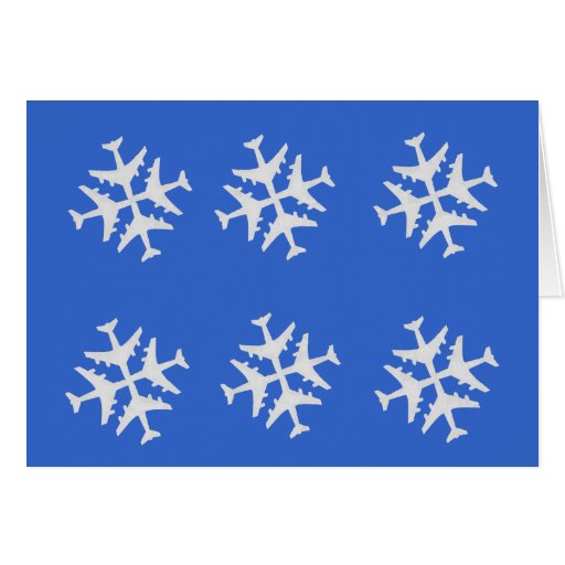 Snowflake Airplane Card