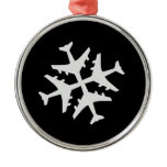 Snowflake Airplane Ornaments