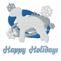 Snowflake Bedlington Terrier  Embroidered Shirt