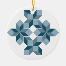 Snowflake ceramic ornament