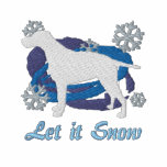 Snowflake Curly Coat Retriever Embroidered Shirt embroidered shirts