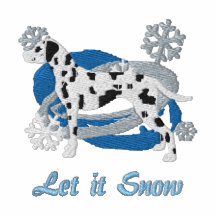 Snowflake Dalmatian Embroidered Shirt (Long Slv)